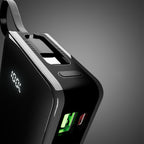 SBS išorinė baterija 20000 mAh 20W su integruotu USB-C laidu ir skaitmeniniu ekranu juoda