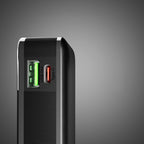 SBS išorinė baterija 10000 mAh 20W su integruotu USB-C laidu ir skaitmeniniu ekranu juoda