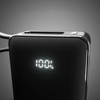 SBS išorinė baterija 10000 mAh 20W su integruotu USB-C laidu ir skaitmeniniu ekranu juoda