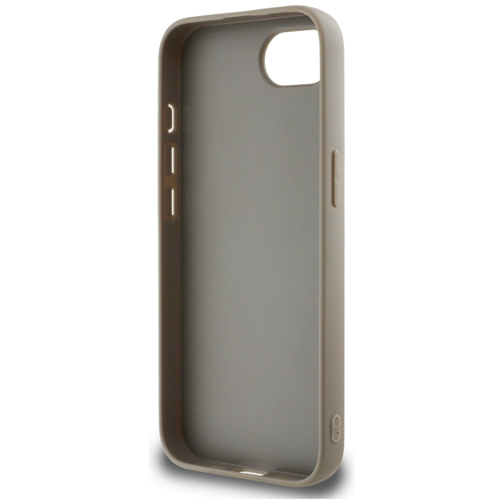 DKNY Mono Stripe & Metal Logo dėklas iPhone 16e – smėlinis