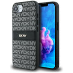 DKNY Mono Stripe dėklas iPhone 16e – juodas