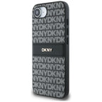 DKNY Mono Stripe dėklas iPhone 16e – juodas
