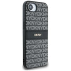 DKNY Mono Stripe dėklas iPhone 16e – juodas