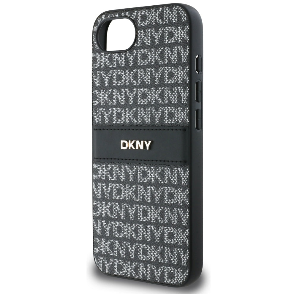 DKNY Mono Stripe dėklas iPhone 16e – juodas