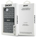 DKNY Mono Stripe dėklas iPhone 16e – juodas
