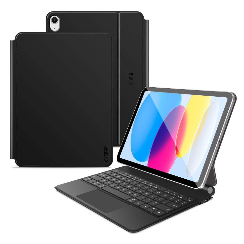 Tech-Protect Smartcase Magnetic su klaviatūra, skirta iPad 10.9" 2022 / iPad 11" 2025 - juoda