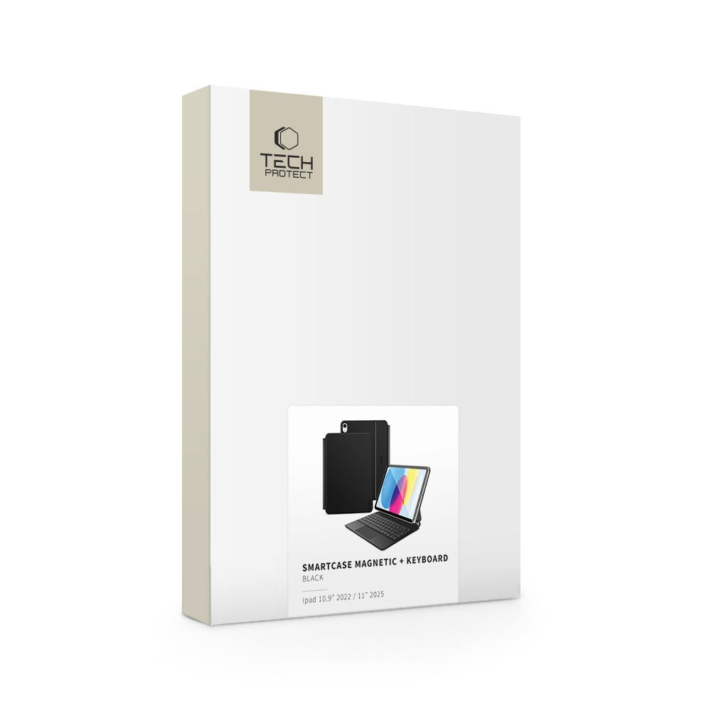 Tech-Protect Smartcase Magnetic su klaviatūra, skirta iPad 10.9" 2022 / iPad 11" 2025 - juoda