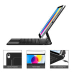 Tech-Protect Smartcase Magnetic su klaviatūra, skirta iPad 10.9" 2022 / iPad 11" 2025 - juoda
