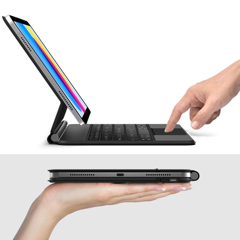 Tech-Protect Smartcase Magnetic su klaviatūra, skirta iPad 10.9" 2022 / iPad 11" 2025 - juoda