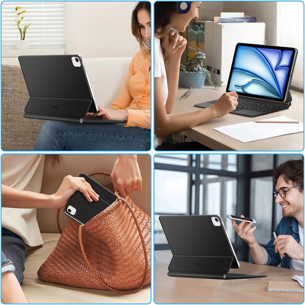 Tech-Protect Smartcase Magnetic su klaviatūra, skirta iPad Air 10.9" (2020/2022) / 11" (2024/2025/2026) - juoda