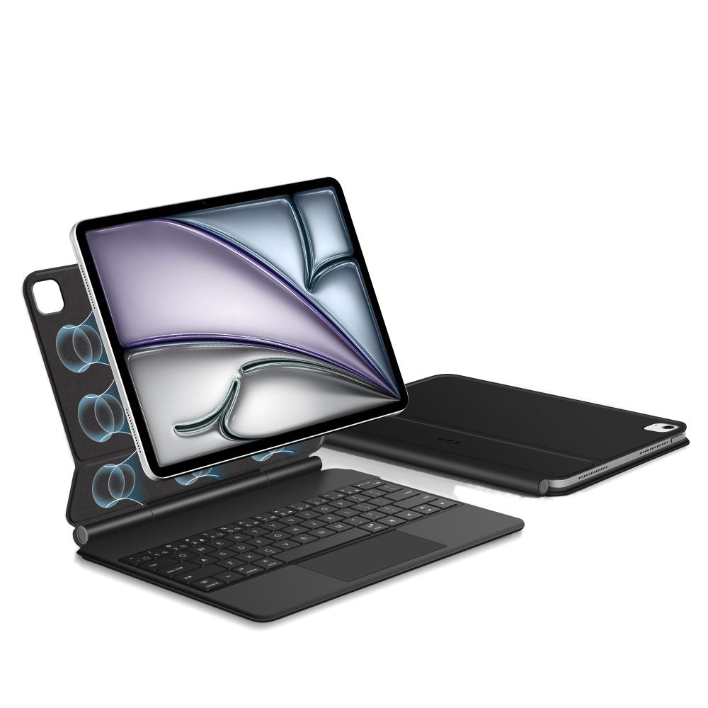 Tech-Protect Smartcase Magnetic su klaviatūra, skirta iPad Pro 12.9" (2020 /2021/2022) / 13" (2024/2025/2026) – juoda