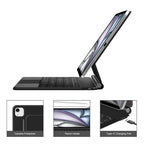 Tech-Protect Smartcase Magnetic su klaviatūra, skirta iPad Pro 12.9" (2020 /2021/2022) / 13" (2024/2025/2026) – juoda