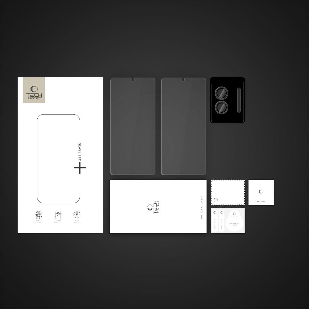 Tech-Protect Glass Set+ stiklas Samsung Galaxy S25 Edge (3 vnt.) -- Samsung Galaxy S25 Edge