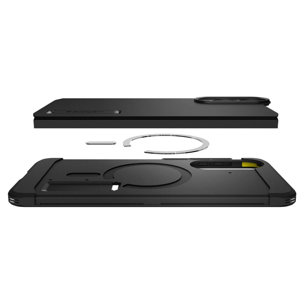 Spigen Tough Armor MagSafe dėklas Galaxy S25 Edge – juodas