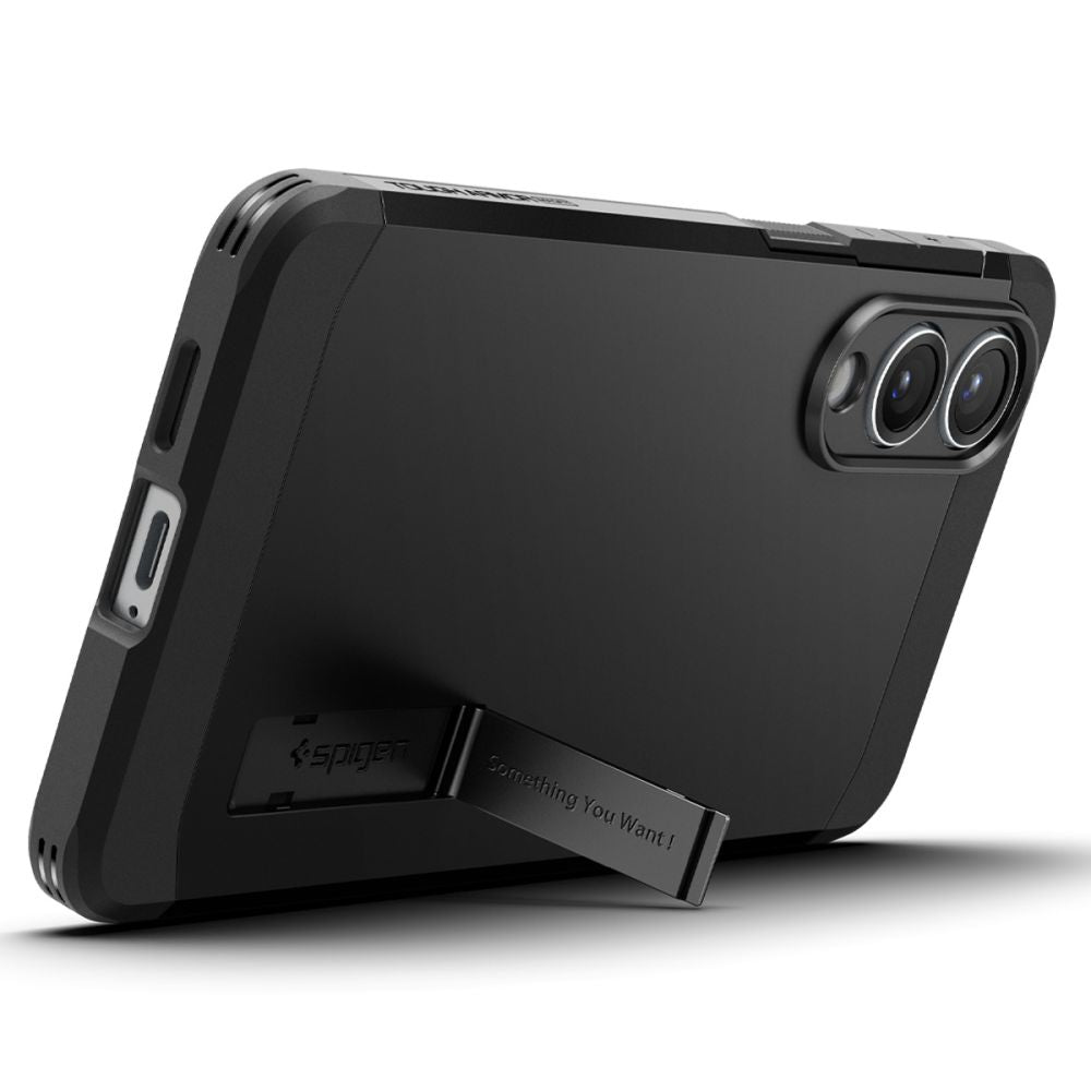 Spigen Tough Armor MagSafe dėklas Galaxy S25 Edge – juodas
