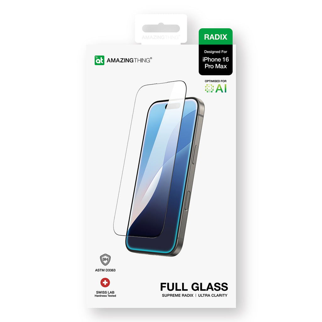 AmazingThing Radix Full Glass stiklas iPhone 16 Pro Max