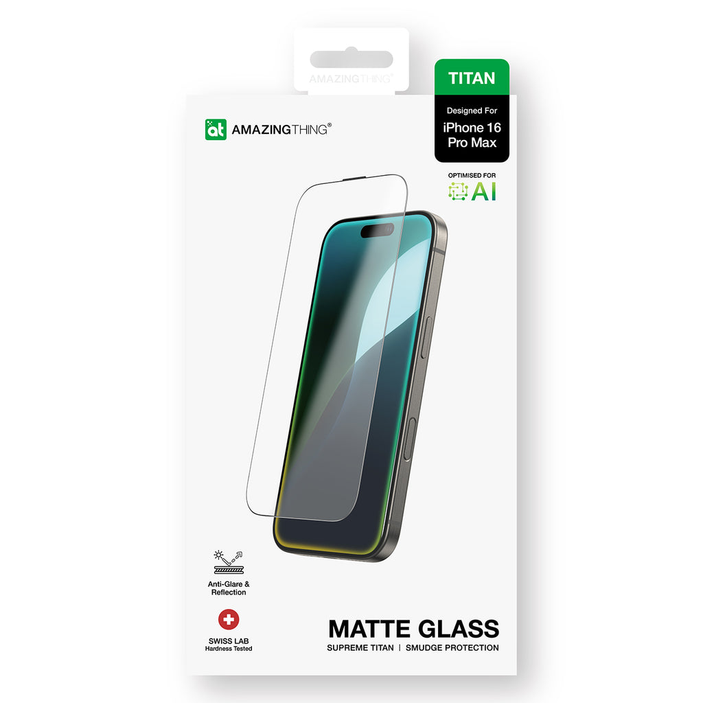 Matingas grūdintas stiklas iPhone 16 Pro Max – AmazingThing
