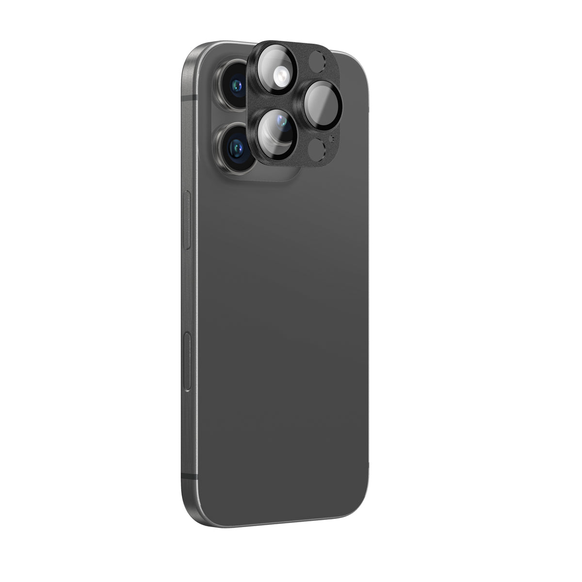 AmazingThing Aviacinio lygio lydinio grūdinto stiklo objektyvas, skirtas iPhone 16 Pro / 16 Pro Max fotoaparato objektyvas – juodas