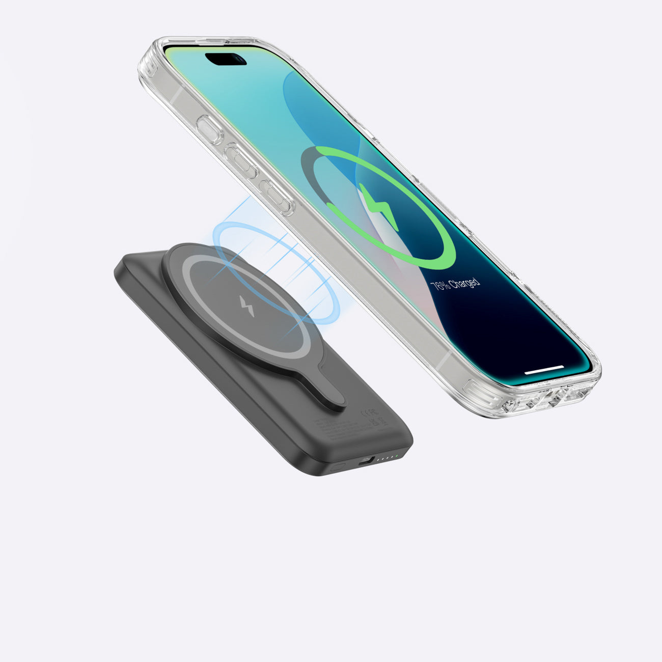 „AmazingThing Minimal Mag“ dėklas su magnetiniu žiedu, skirtas „iPhone 16 Pro“ – skaidrus