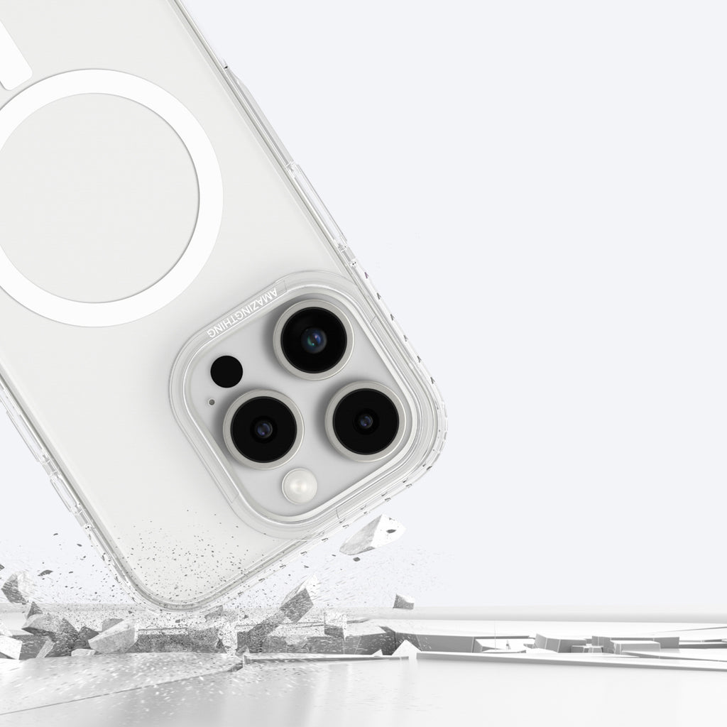 AmazingThing Titan Pro Mag Case su magnetiniu ziedu skirtai iPhone 16 Pro - Skaidri -- iPhone 16 Pro