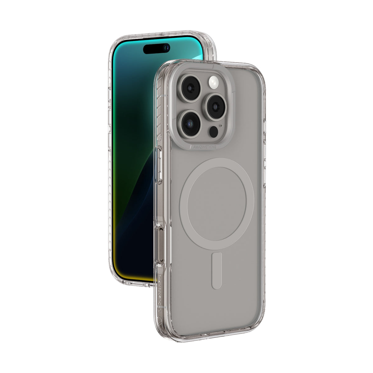 AmazingThing MagSafe dėklas iPhone 16 Pro Max – pilkas