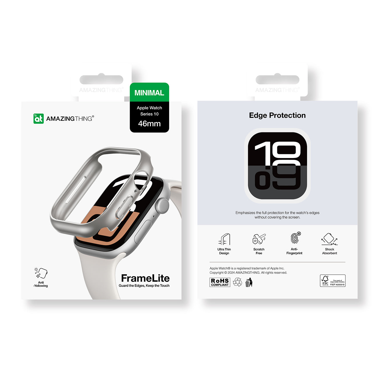 AmazingThing Minimal Case for Apple Watch 46mm – sidabrinis -- Apple Watch 46mm