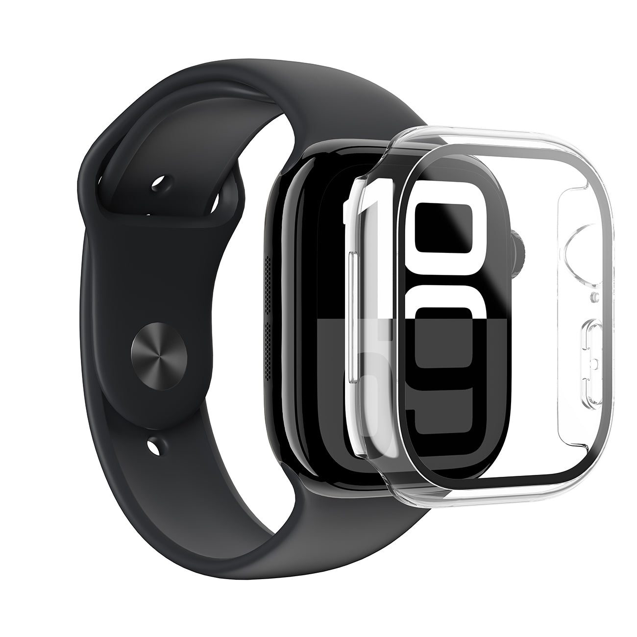 AmazingThing Radix Glass dėklas Apple Watch 46mm - Skaidrus -- Apple Watch 46mm