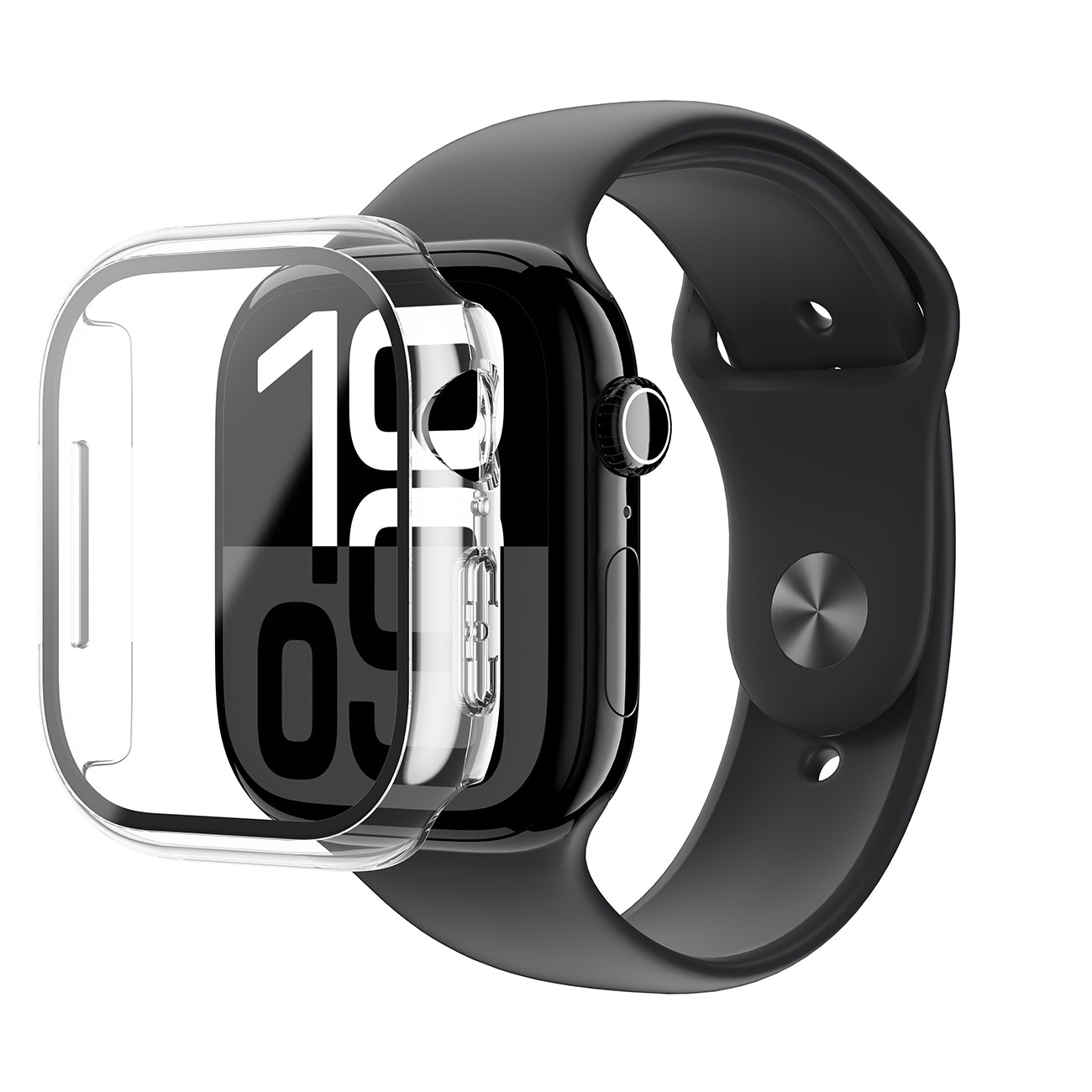 AmazingThing Radix Glass dėklas Apple Watch 46mm - Skaidrus -- Apple Watch 46mm