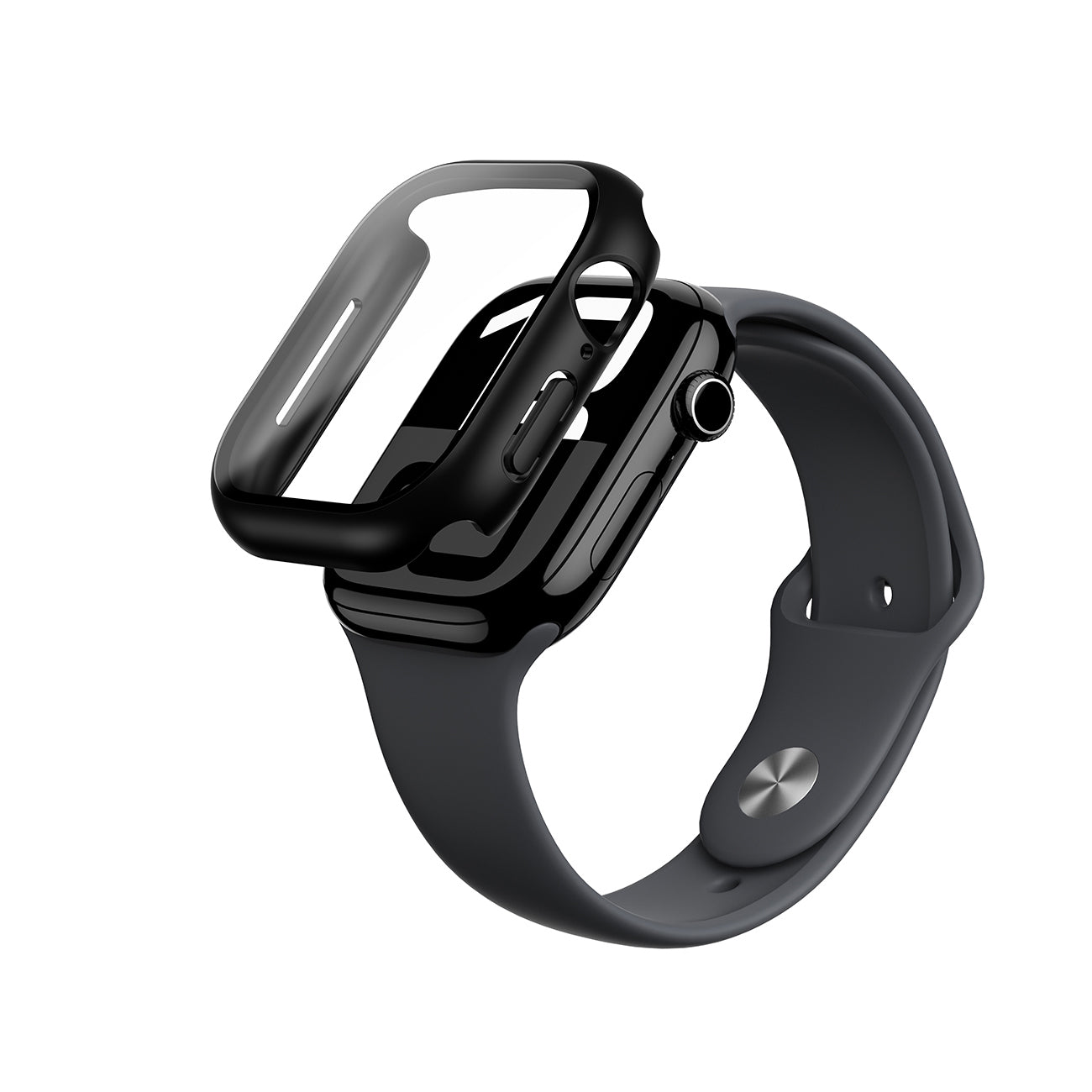 AmazingThing Radix Glass dėklas Apple Watch 46mm – Juodas -- Apple Watch 46mm