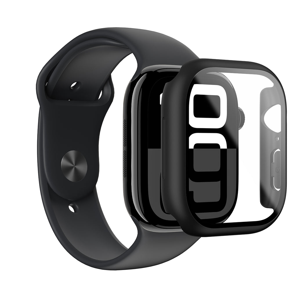 AmazingThing Radix Glass dėklas Apple Watch 46mm – Juodas -- Apple Watch 46mm