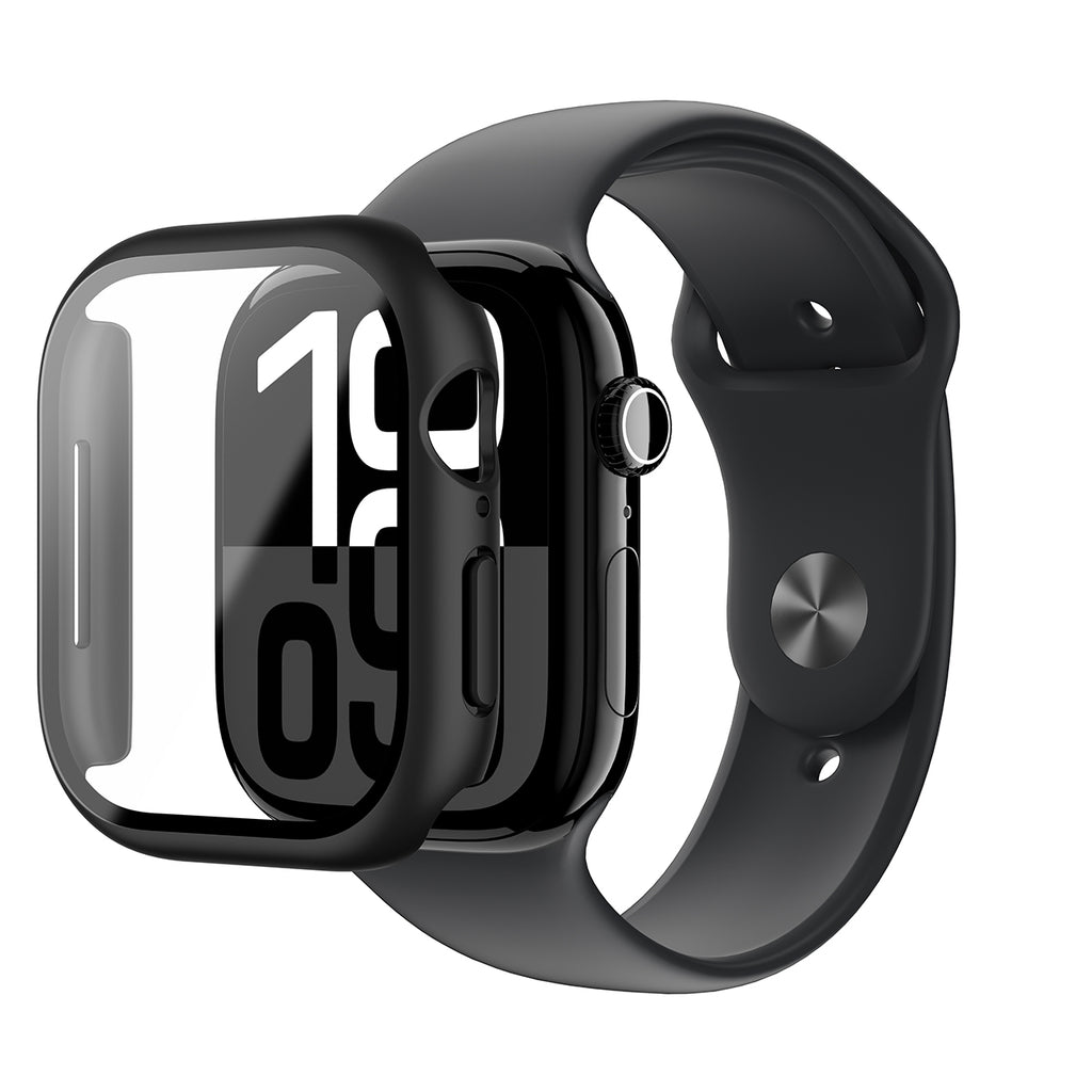 AmazingThing Radix Glass dėklas Apple Watch 46mm – Juodas -- Apple Watch 46mm