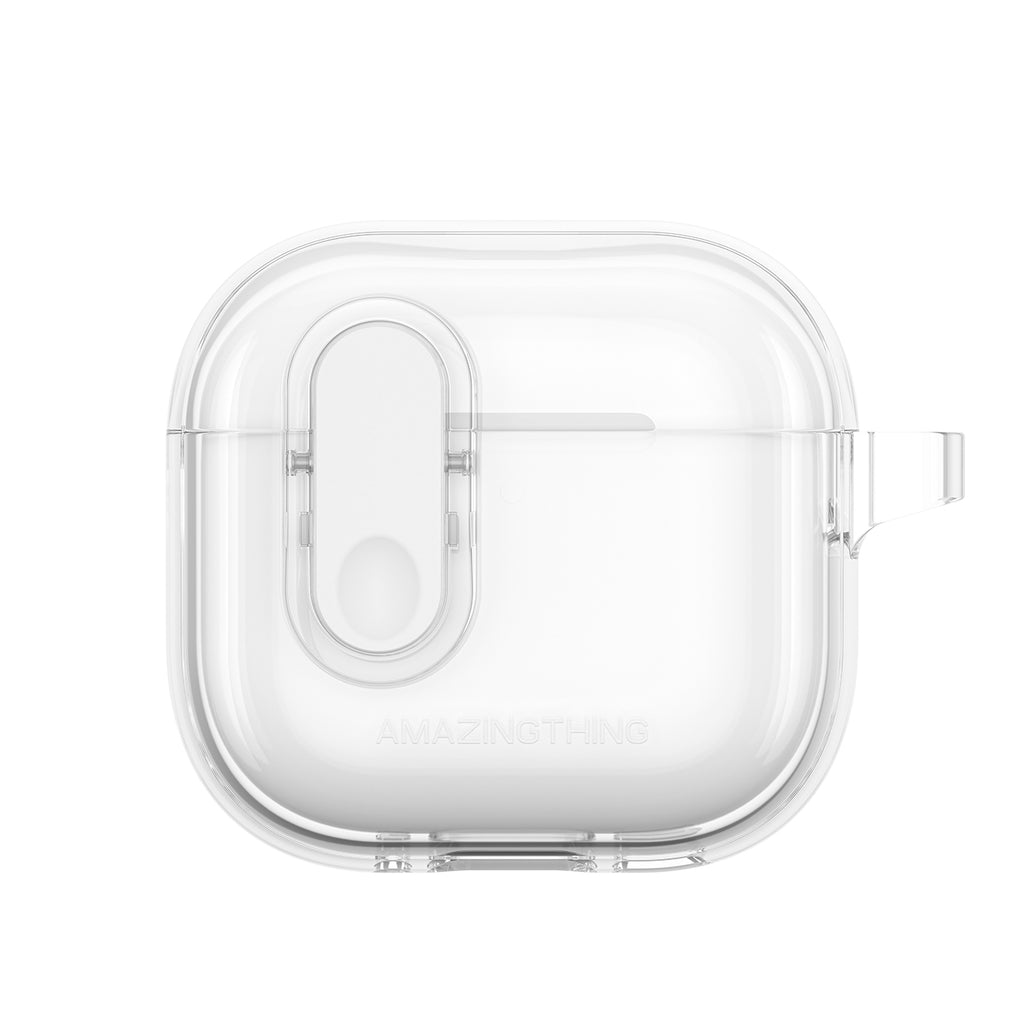 Minimalus „AmazingThing“ dėklas, skirtas „AirPods“ 4 – skaidrus