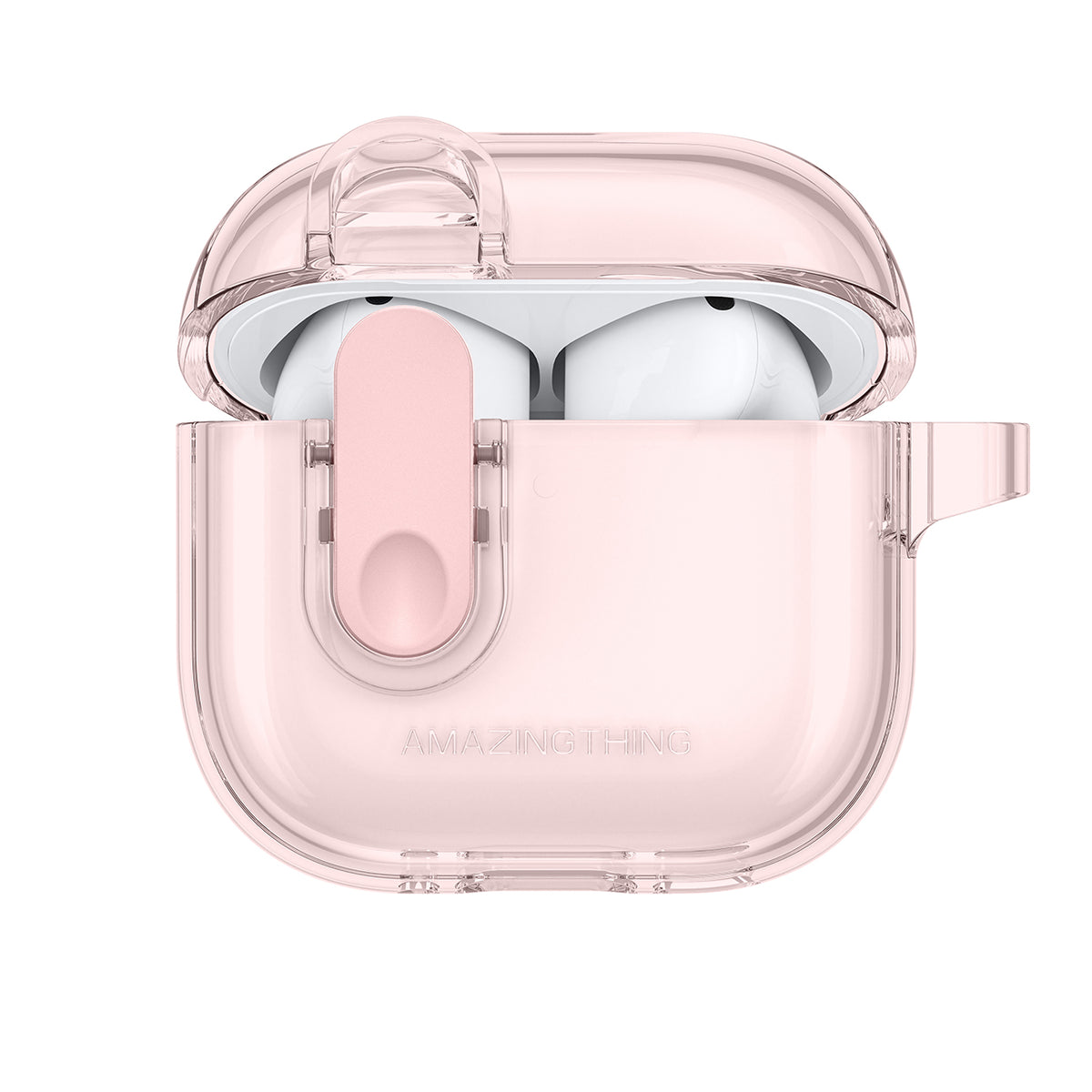 Minimalus „AmazingThing“ dėklas, skirtas „AirPods“ 4 – rožinis