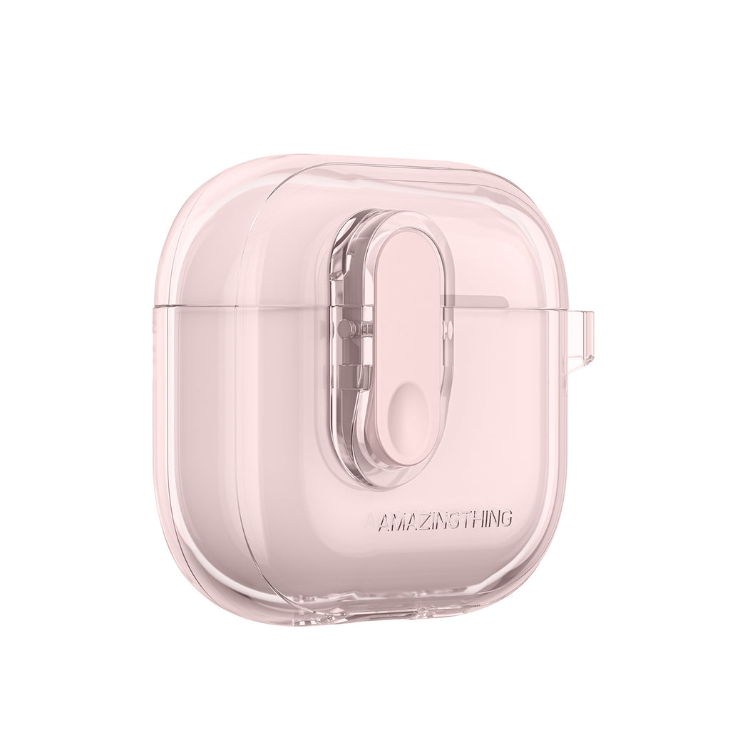 Minimalus „AmazingThing“ dėklas, skirtas „AirPods“ 4 – rožinis