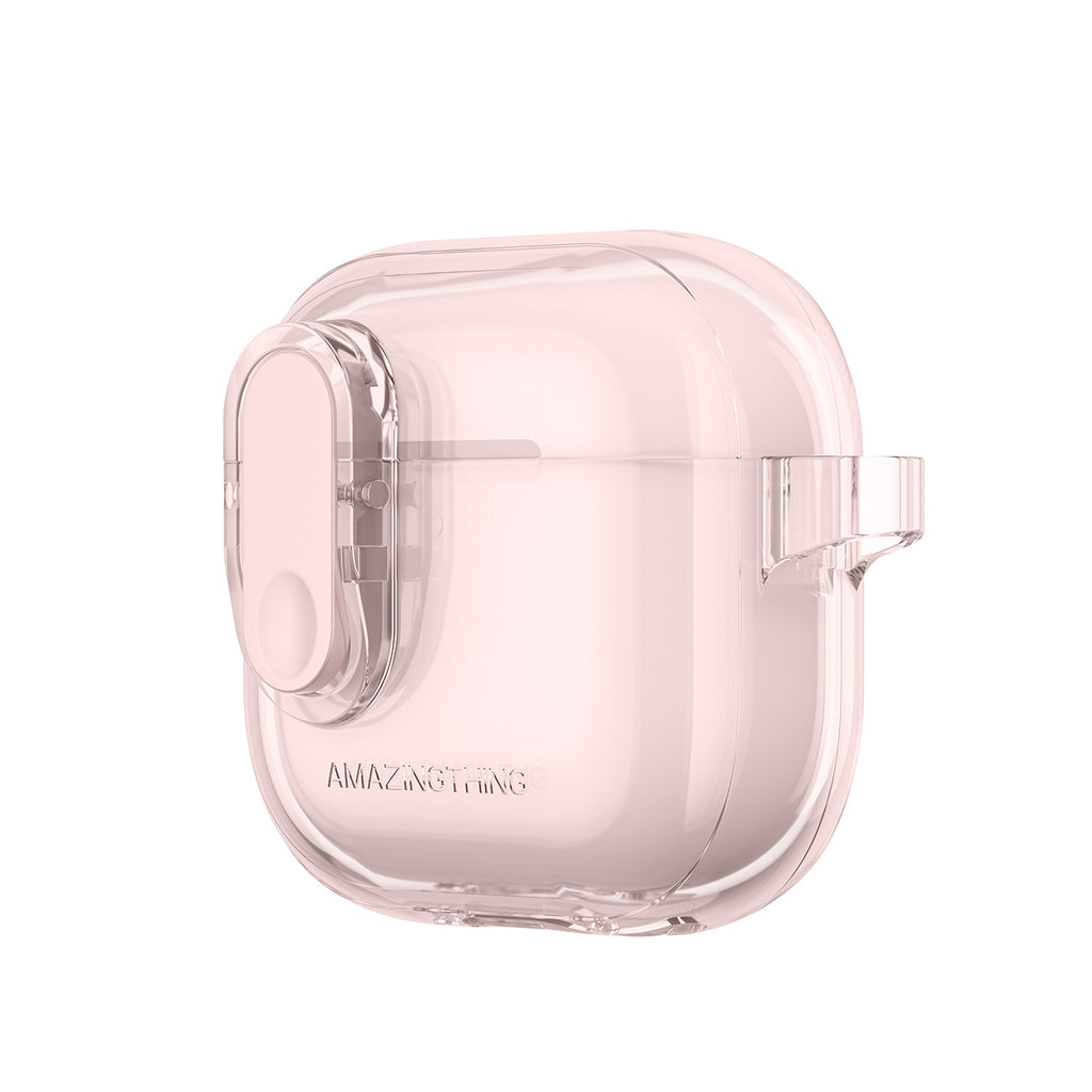 Minimalus „AmazingThing“ dėklas, skirtas „AirPods“ 4 – rožinis