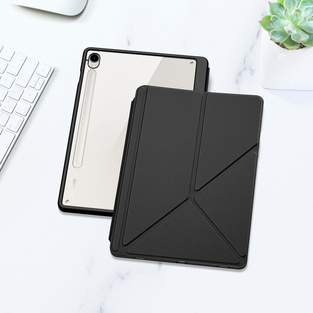 Dux Ducis Magi dėklas su rašiklio laikikliu, skirtas Samsung Galaxy Tab S10 FE/S9/S9 FE - juodas