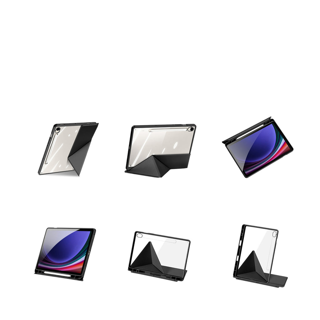 Dux Ducis Magi dėklas su rašiklio laikikliu, skirtas Samsung Galaxy Tab S10 FE/S9/S9 FE - juodas
