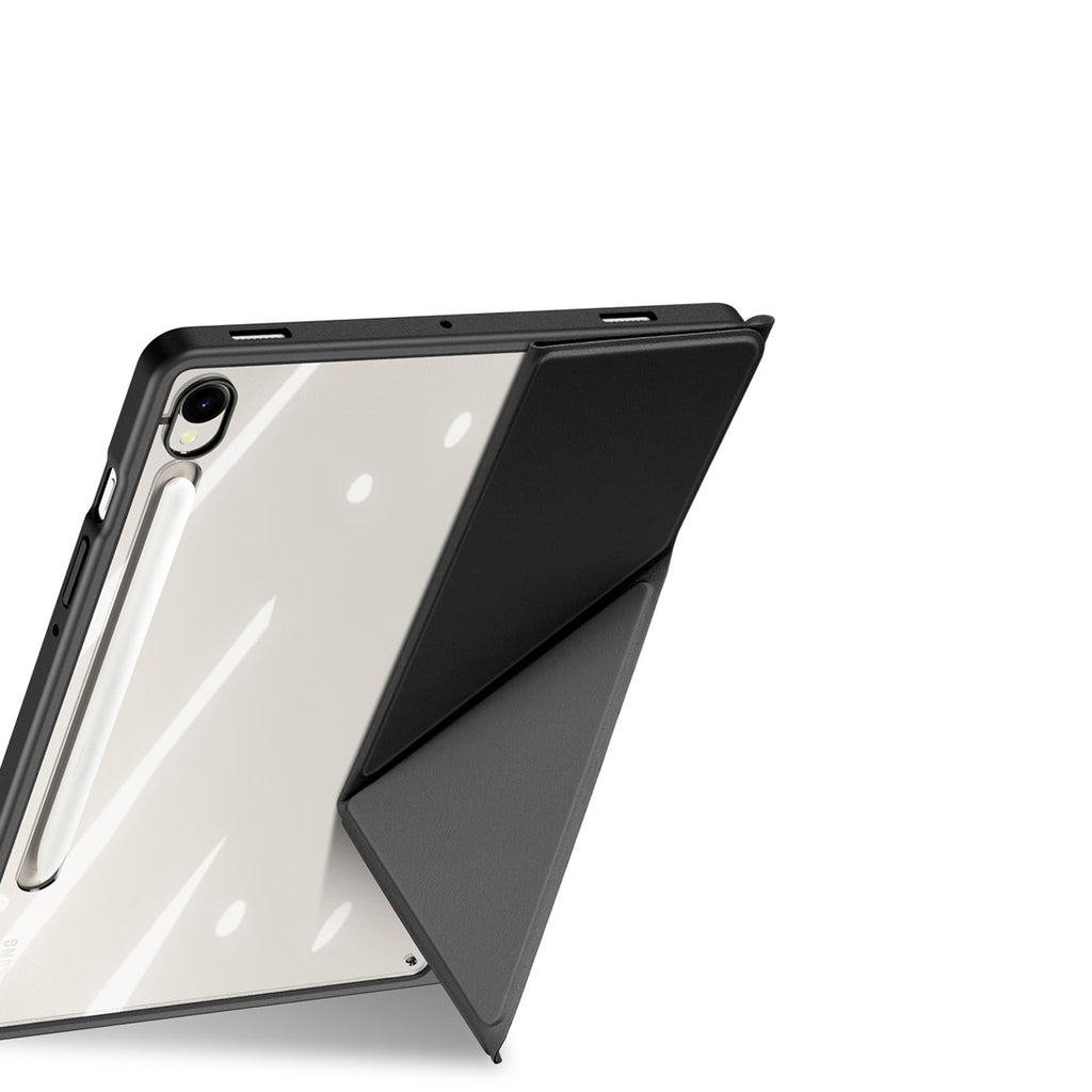 Dux Ducis Magi dėklas su rašiklio laikikliu, skirtas Samsung Galaxy Tab S10 FE/S9/S9 FE - juodas