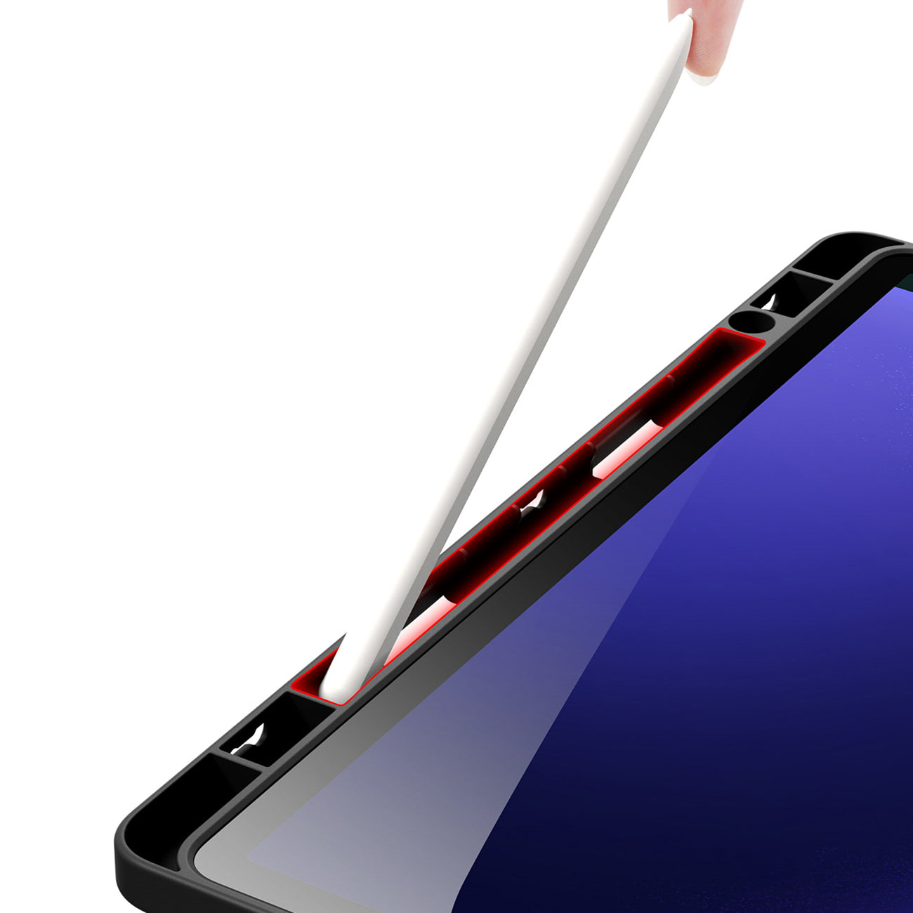 Dux Ducis Magi dėklas su rašiklio laikikliu, skirtas Samsung Galaxy Tab S10 FE/S9/S9 FE - juodas