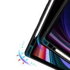 Dux Ducis Magi dėklas su rašiklio laikikliu, skirtas Samsung Galaxy Tab S10 FE/S9/S9 FE - juodas