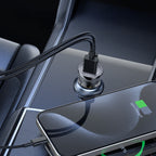 Wozinsky automobilių įkroviklis 65W USB-C PD 65W / USB-A 45W QC 3.0, juodas