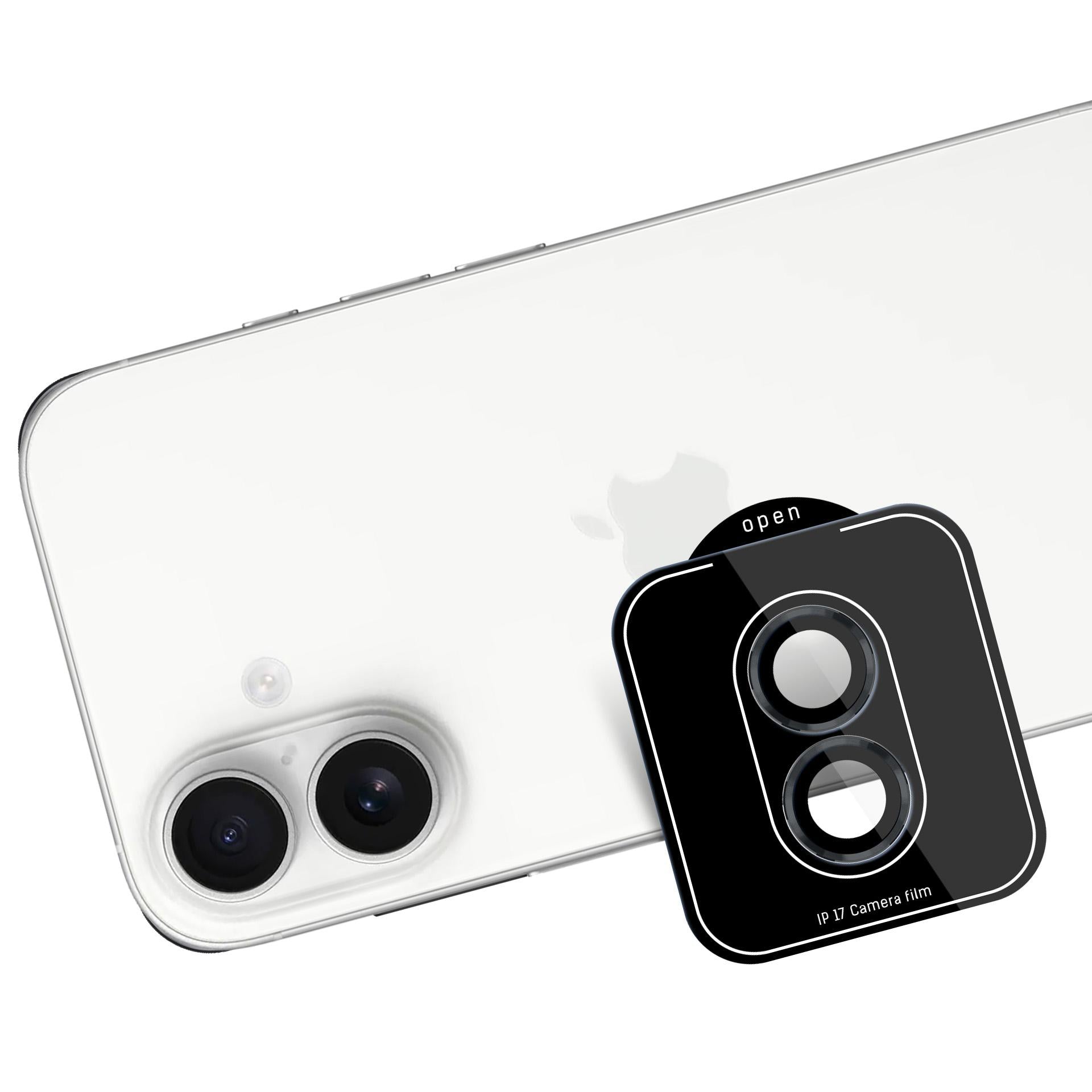 3mk Lens Protection Pro fotoaparato stiklas, skirtas iPhone 17 – juodas