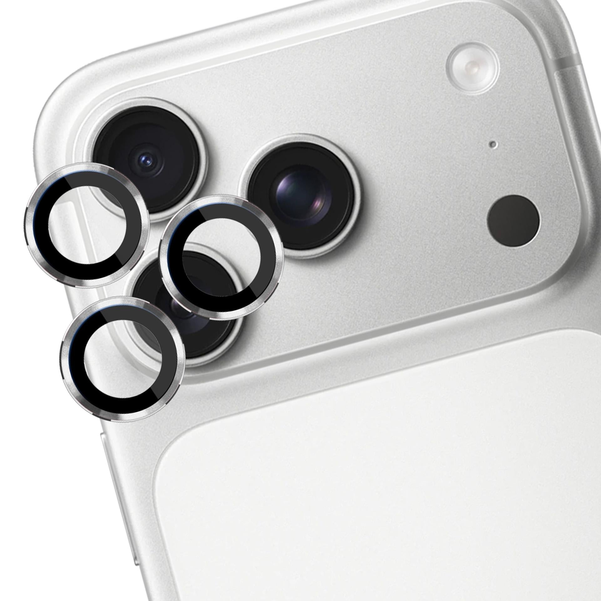 3mk Lens Protection Pro fotoaparato objektyvo stiklas, skirtas Apple iPhone 17 Pro /17 Pro Max – sidabrinis