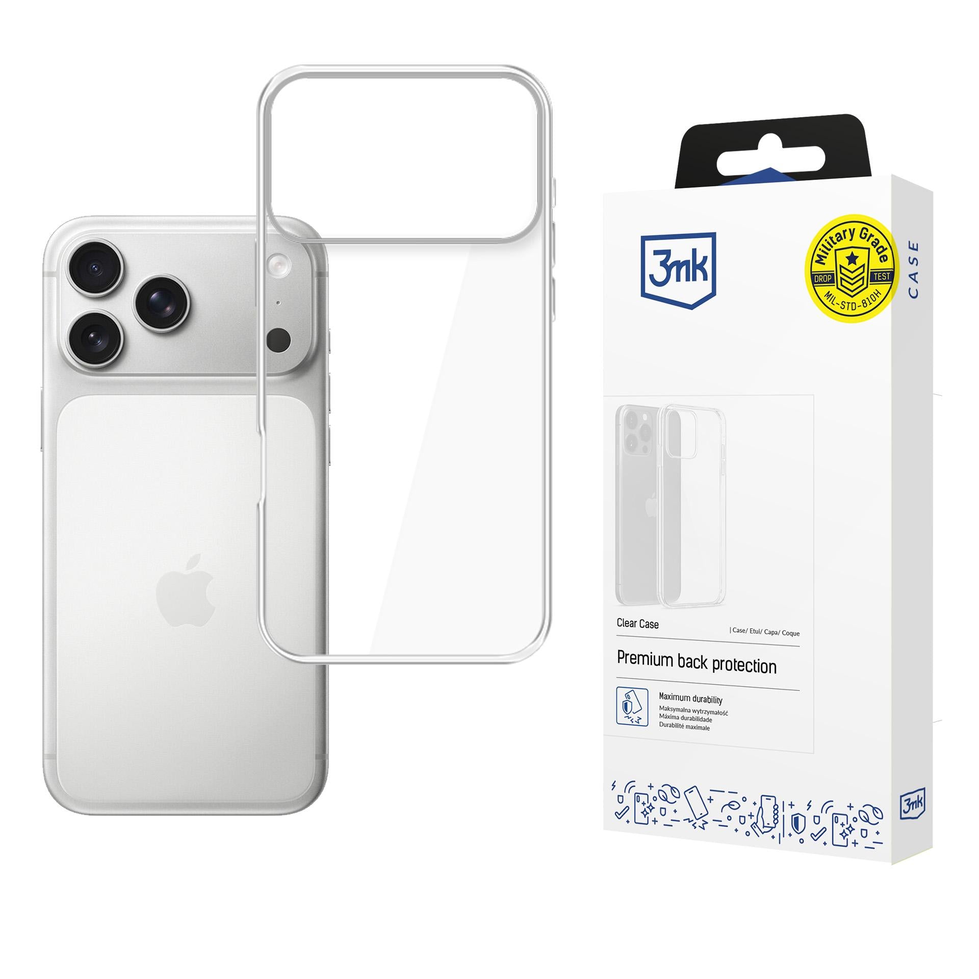 3mk skaidrus dėklas, skirtas Apple iPhone 17 Pro Max - skaidrus