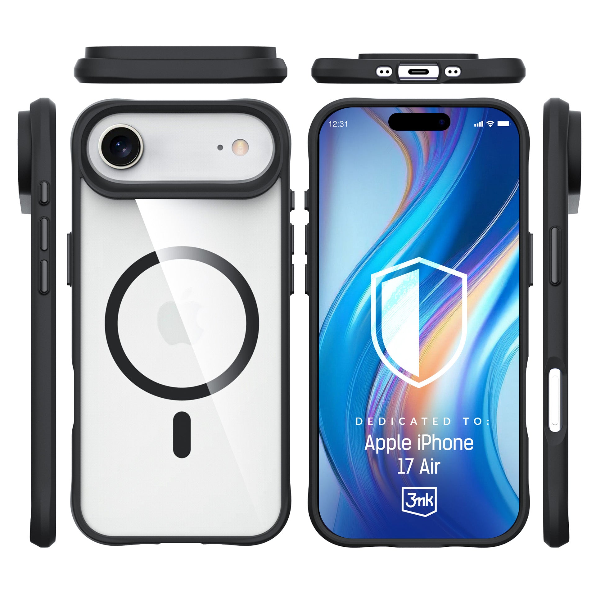 3mk Satin Armor MagCase, skirtas iPhone 17 Air – baltas
