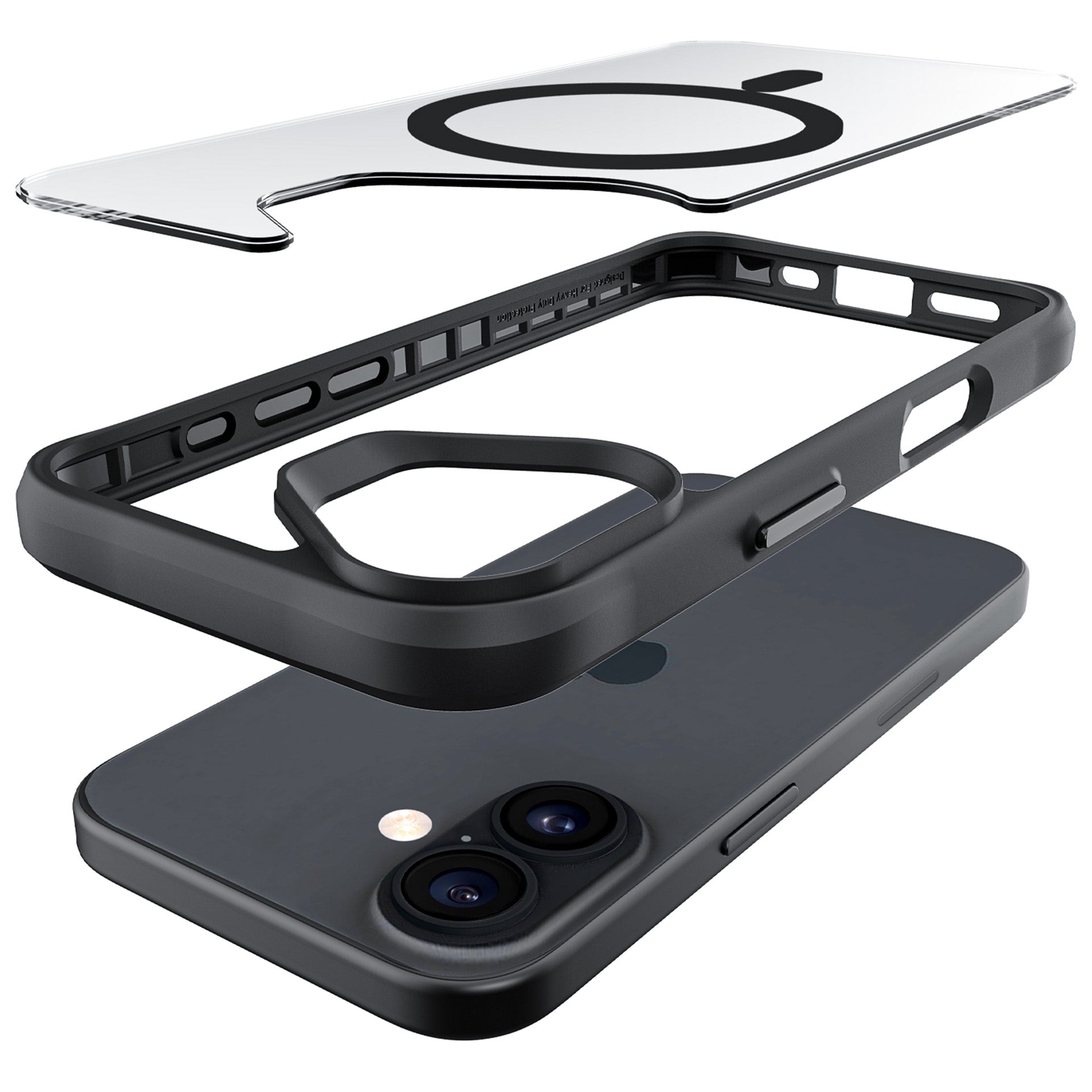 3mk Satin Armor MagCase, skirtas iPhone 17 – juodas