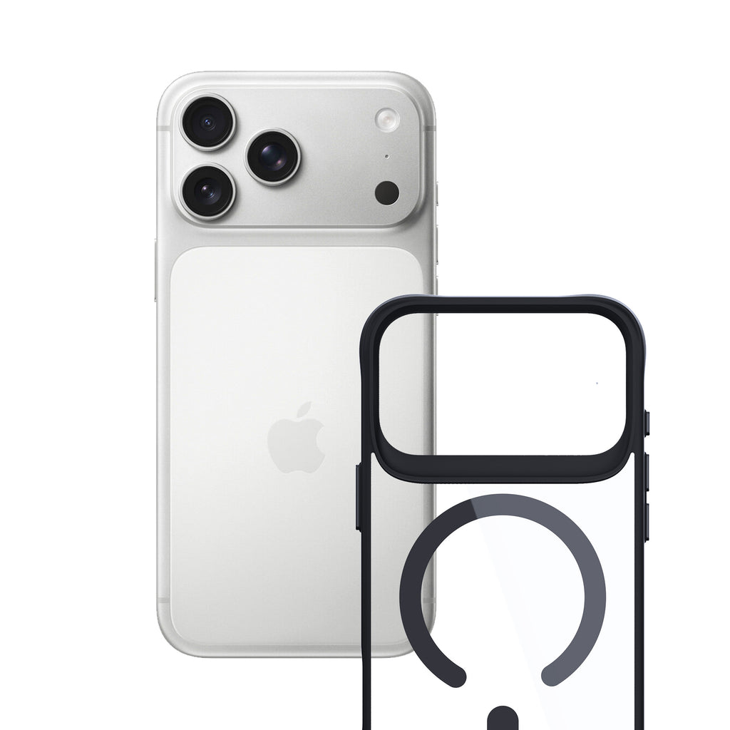 3mk Satin Armor MagCase, skirtas iPhone 17 Pro – permatomas juodas