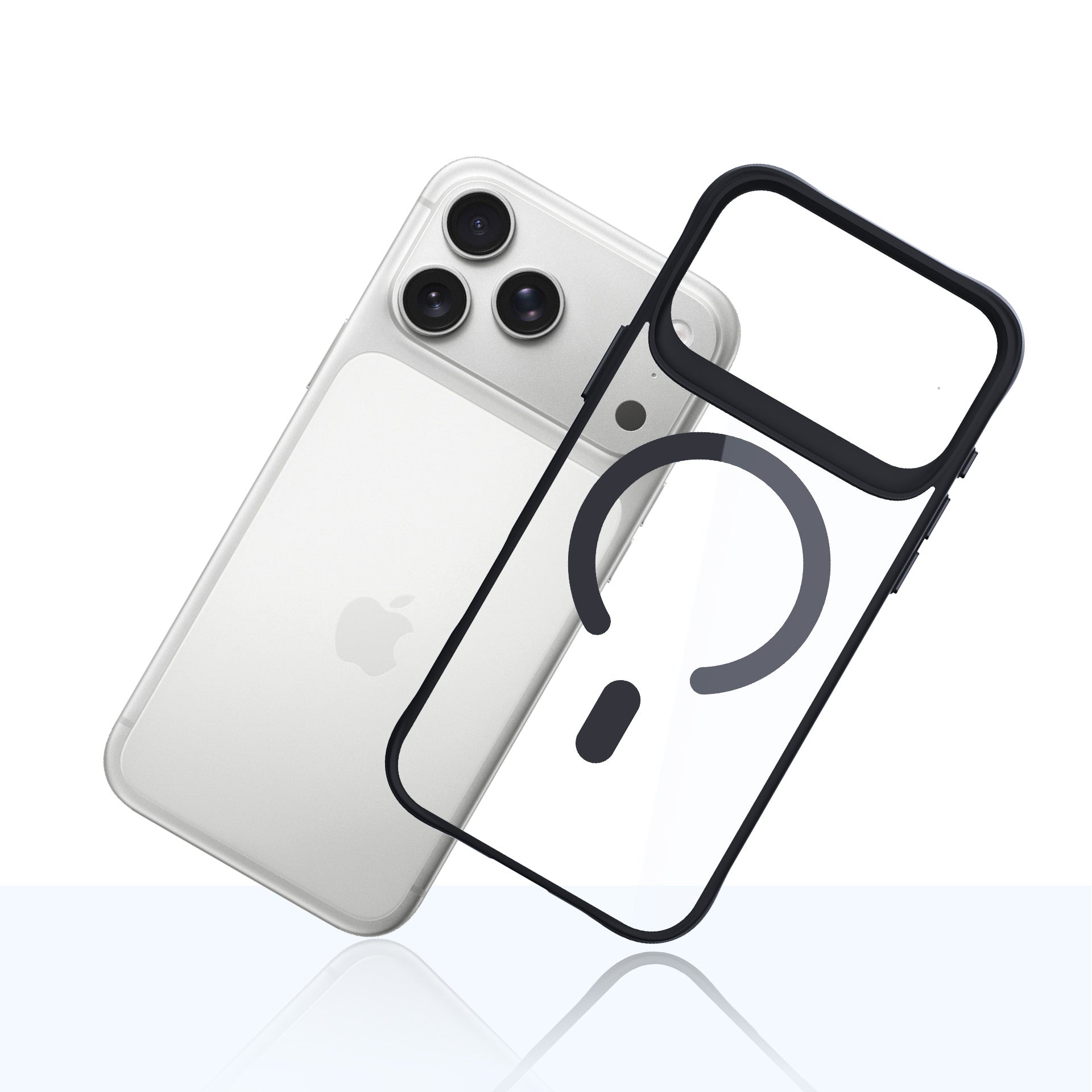 3mk Satin Armor MagCase, skirtas iPhone 17 Pro – permatomas juodas