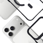3mk Satin Armor MagCase, skirtas iPhone 17 Pro – permatomas juodas