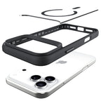 3mk Satin Armor MagCase, skirtas iPhone 17 Pro Max – permatomas juodas